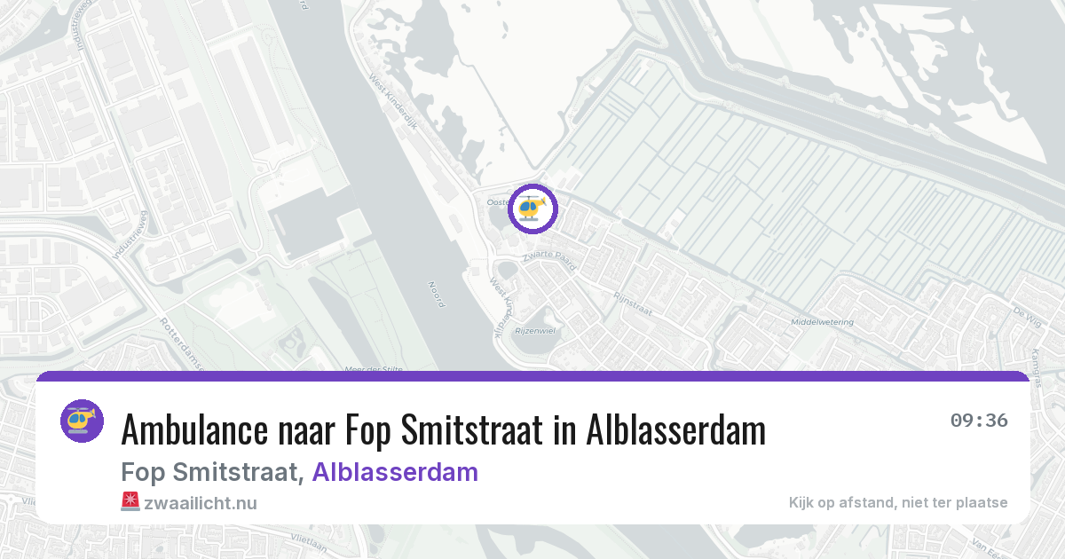Ambulance naar Fop Smitstraat in Alblasserdam — 6 jun 2026