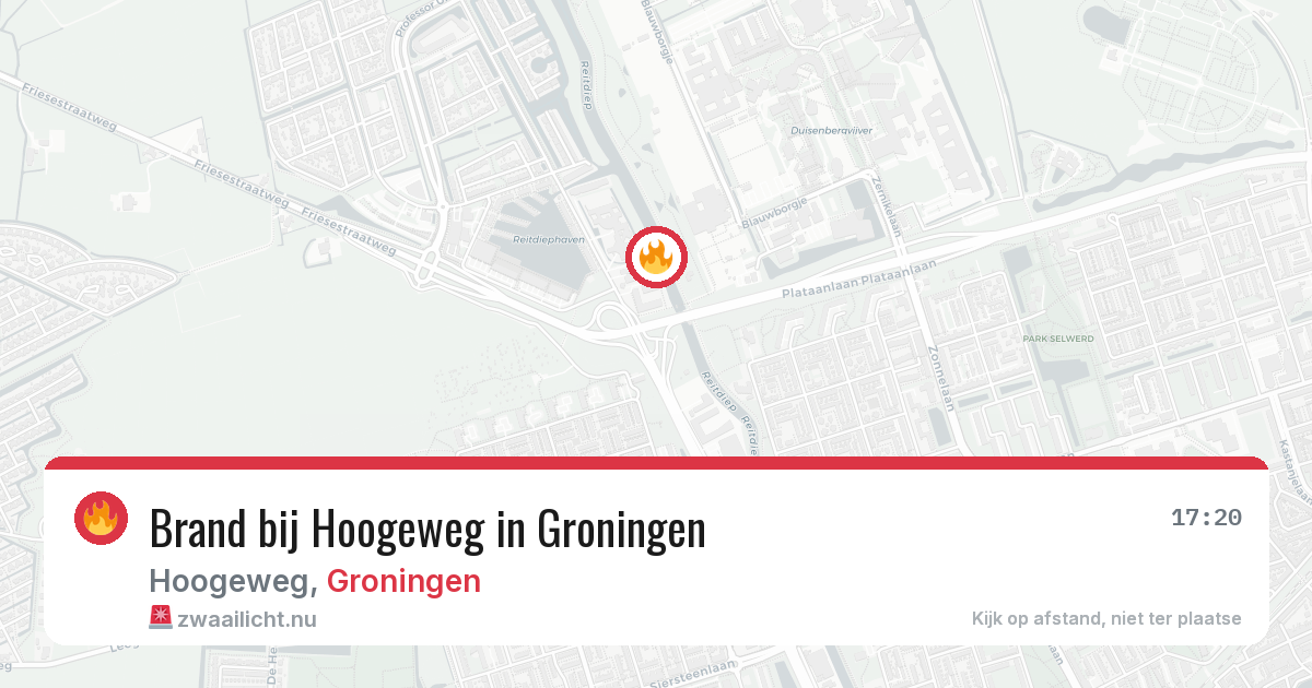 Brand bij Hoogeweg in Groningen — 27 jun 2026