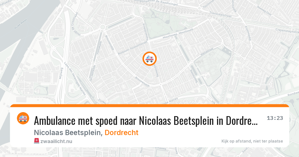 Ambulance met spoed naar Nicolaas Beetsplein in Dordrecht — 1 apr 2026