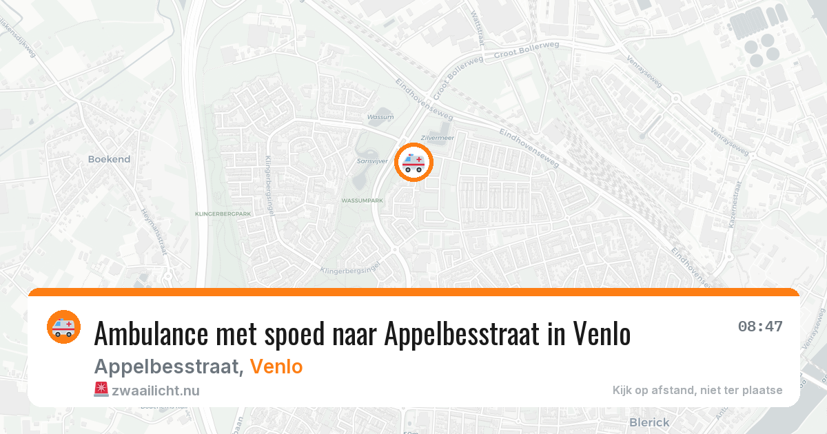 Ambulance met spoed naar Appelbesstraat in Venlo — 2 jun 2026