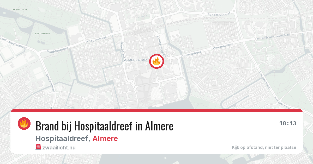 Brand bij Hospitaaldreef in Almere — 4 jun 2026
