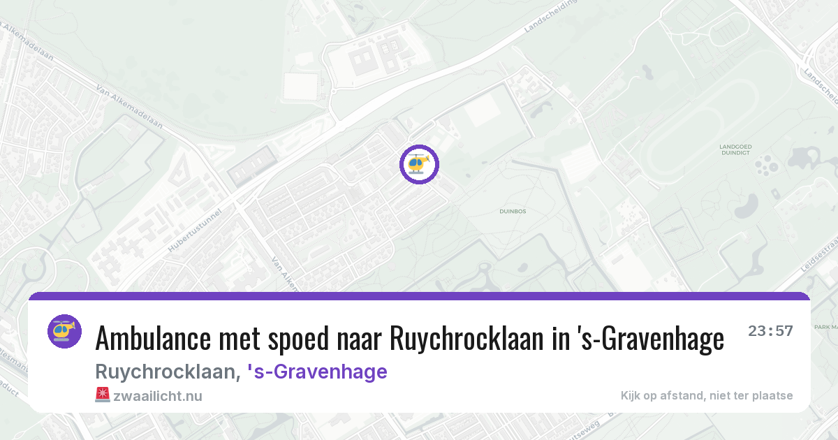 Ambulance met spoed naar Ruychrocklaan in 's-Gravenhage — 7 jun 2026