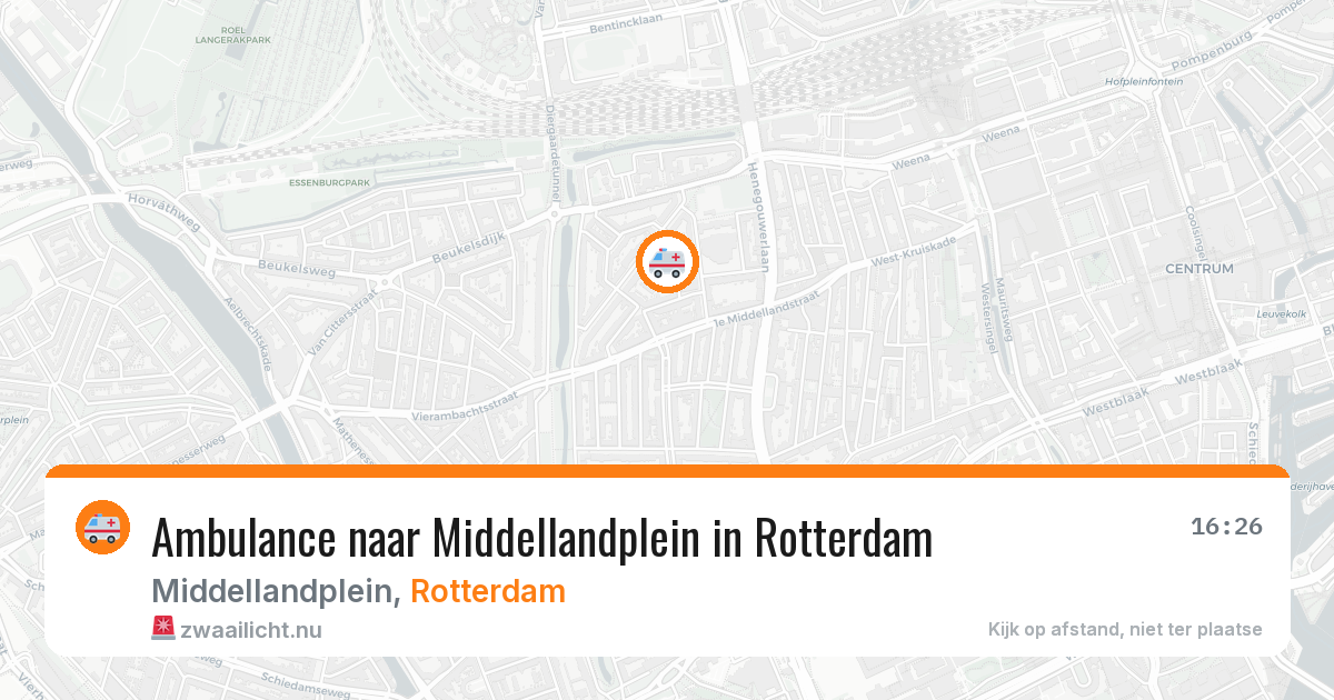 Ambulance naar Middellandplein in Rotterdam — 21 mrt 2026