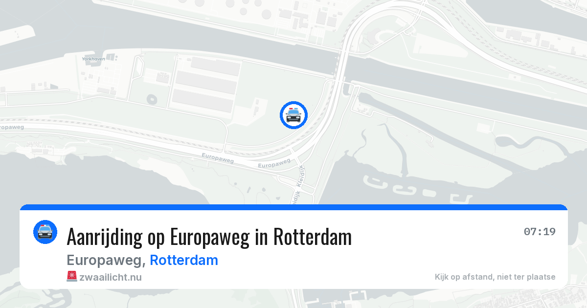 Aanrijding op Europaweg in Rotterdam — 27 jul 2026