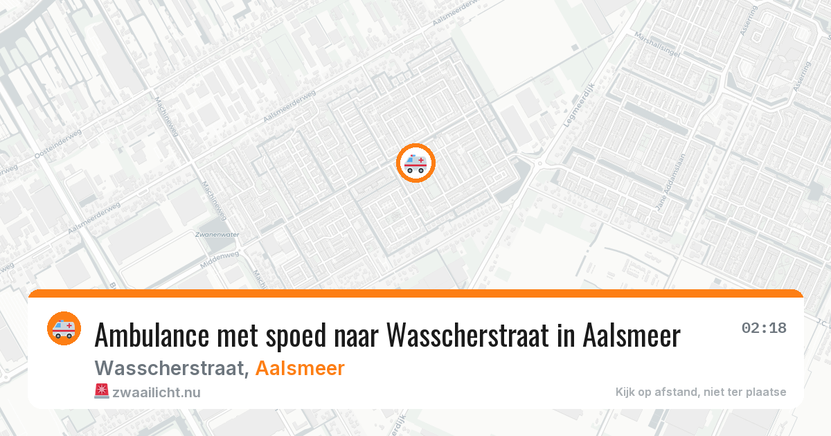 Ambulance met spoed naar Wasscherstraat in Aalsmeer — 11 mei 2026