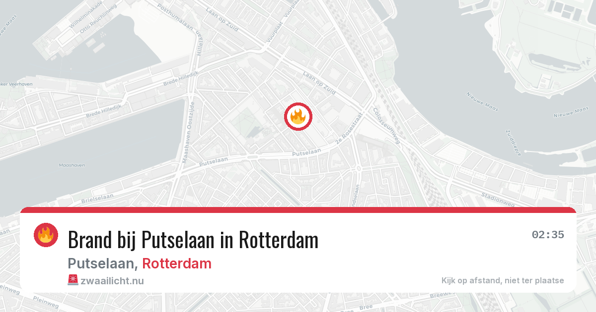 Brand bij Putselaan in Rotterdam — 25 mei 2026