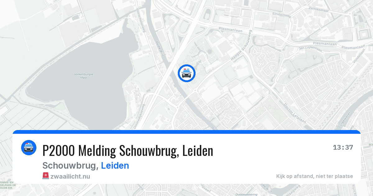P2000 Melding Schouwbrug, Leiden — 18 mrt 2026