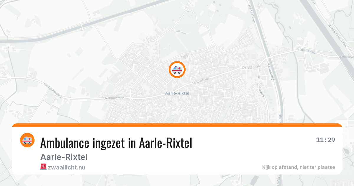 Ambulance ingezet in Aarle-Rixtel — 29 jun 2026