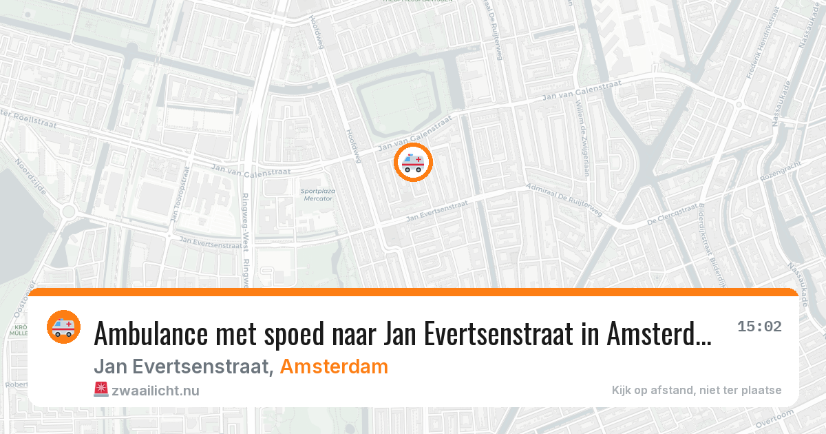 Ambulance met spoed naar Jan Evertsenstraat in Amsterdam — 13 jul 2026