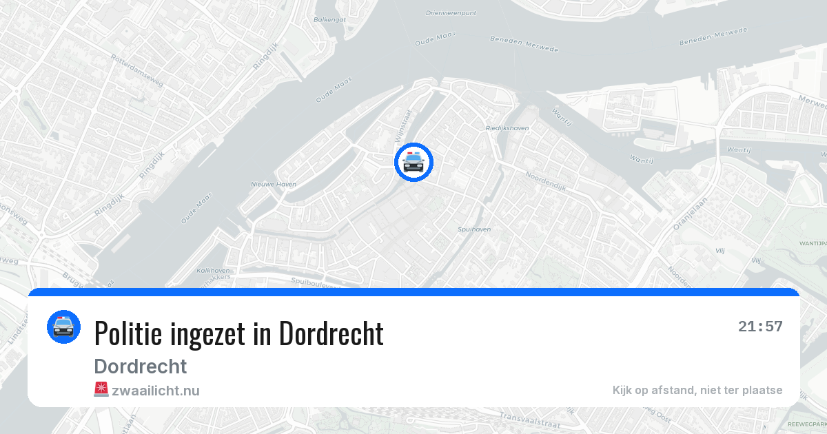 Politie ingezet in Dordrecht — 25 mrt 2026 | 🚨 Zwaailicht.nu