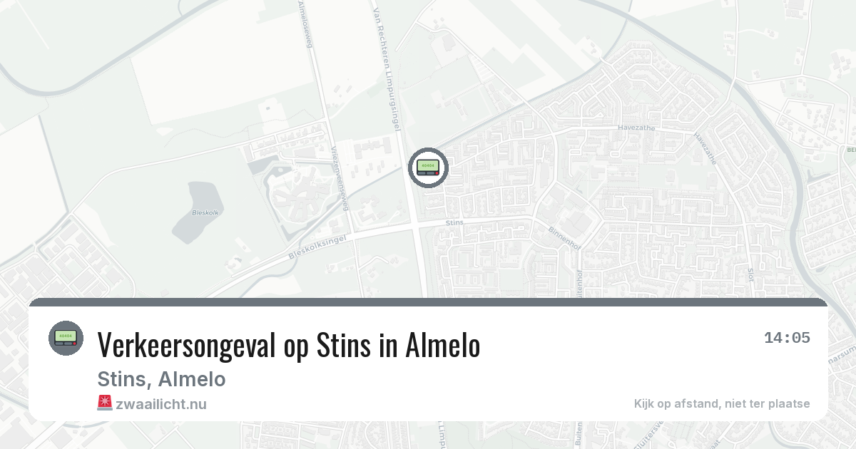 Verkeersongeval op Stins in Almelo — 23 feb 2026