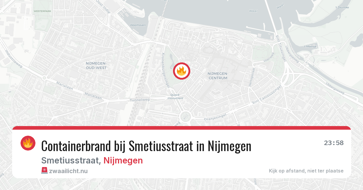 Containerbrand bij Smetiusstraat in Nijmegen — 10 jul 2026