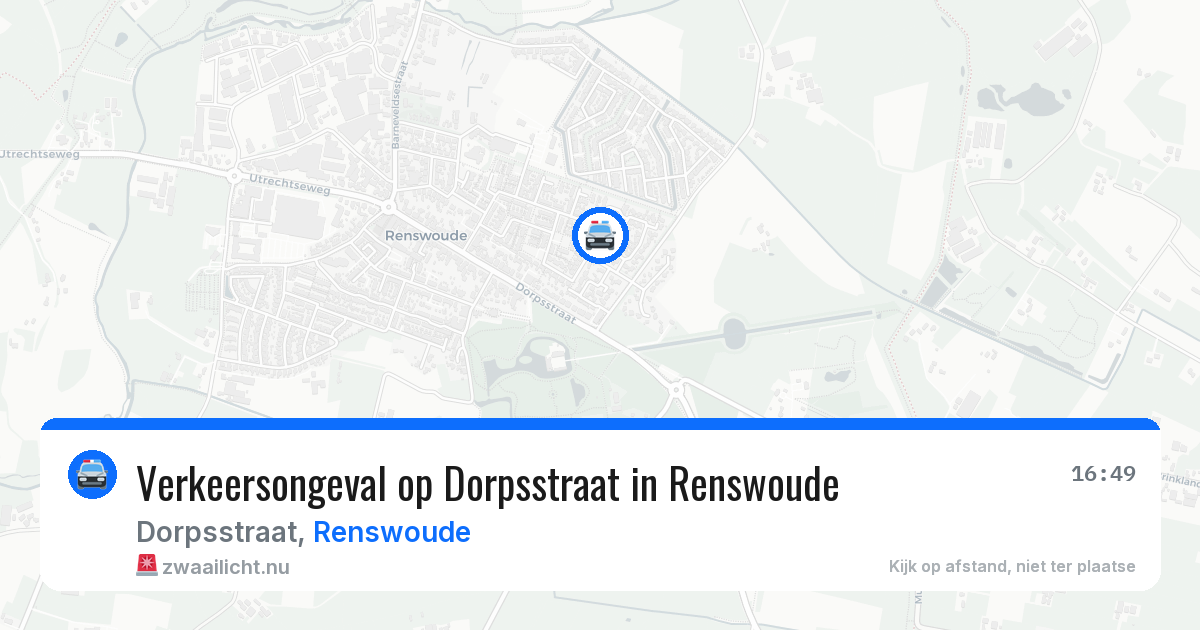Verkeersongeval op Dorpsstraat in Renswoude — 23 jul 2026