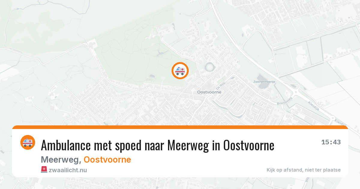 Ambulance met spoed naar Meerweg in Oostvoorne — 5 jun 2026
