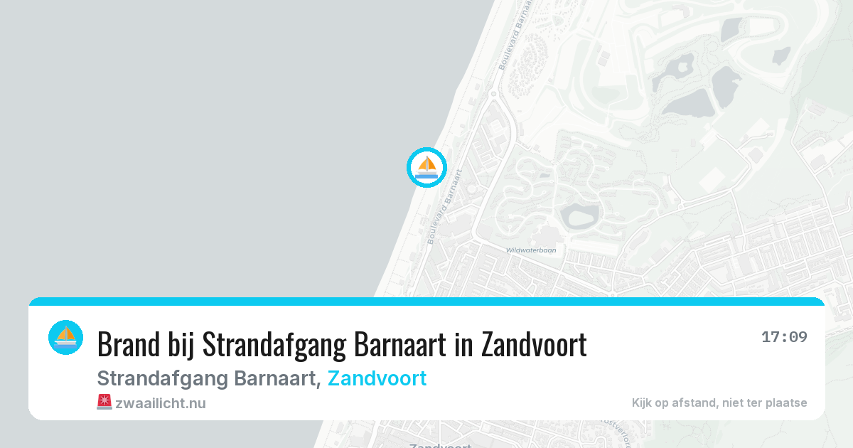 Brand bij Strandafgang Barnaart in Zandvoort — 12 jul 2026