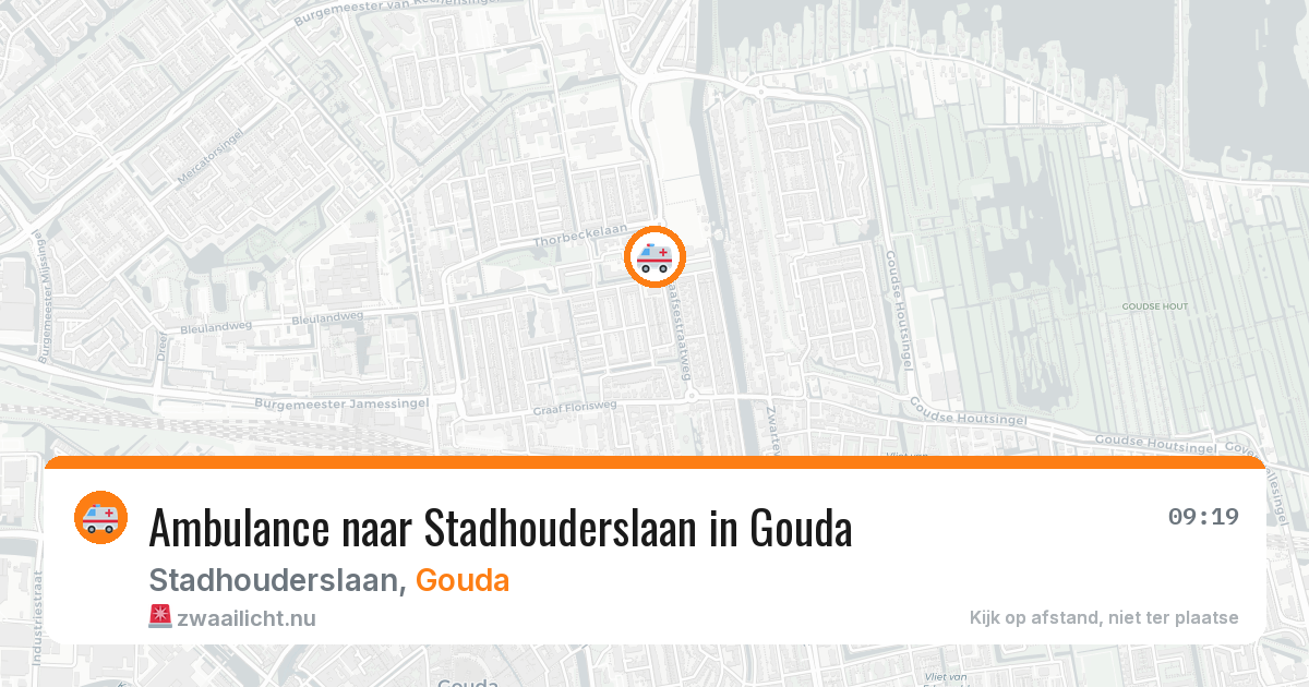 Ambulance naar Stadhouderslaan in Gouda — 23 jul 2026