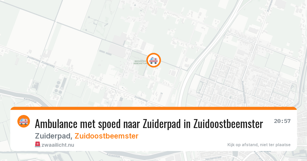 Ambulance met spoed naar Zuiderpad in Zuidoostbeemster — 8 jul 2026