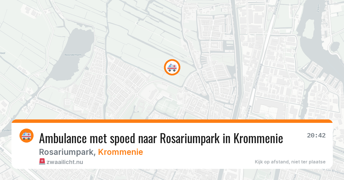 Ambulance met spoed naar Rosariumpark in Krommenie — 26 jan 2026