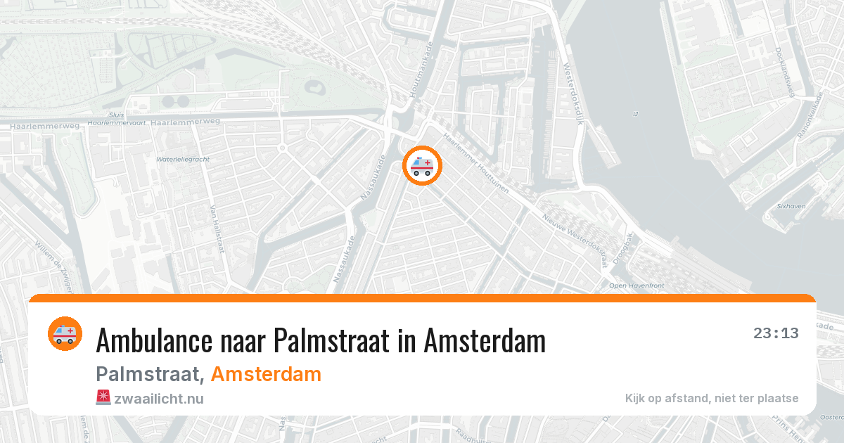 Ambulance naar Palmstraat in Amsterdam — 13 jul 2026