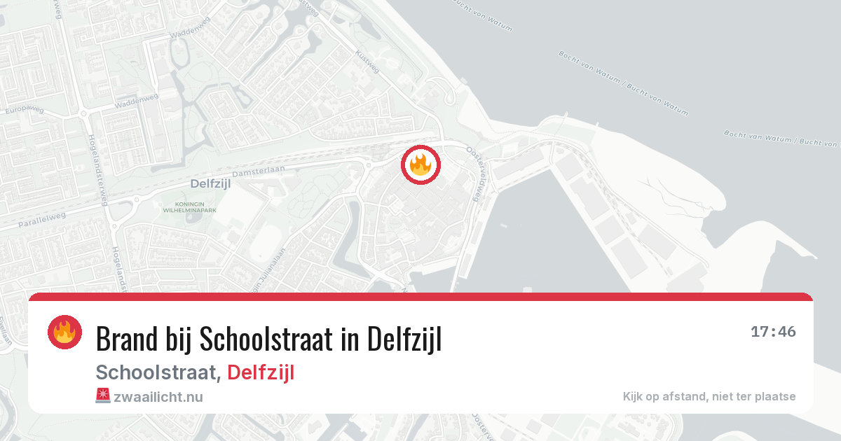 Brand bij Schoolstraat in Delfzijl — 11 jul 2026