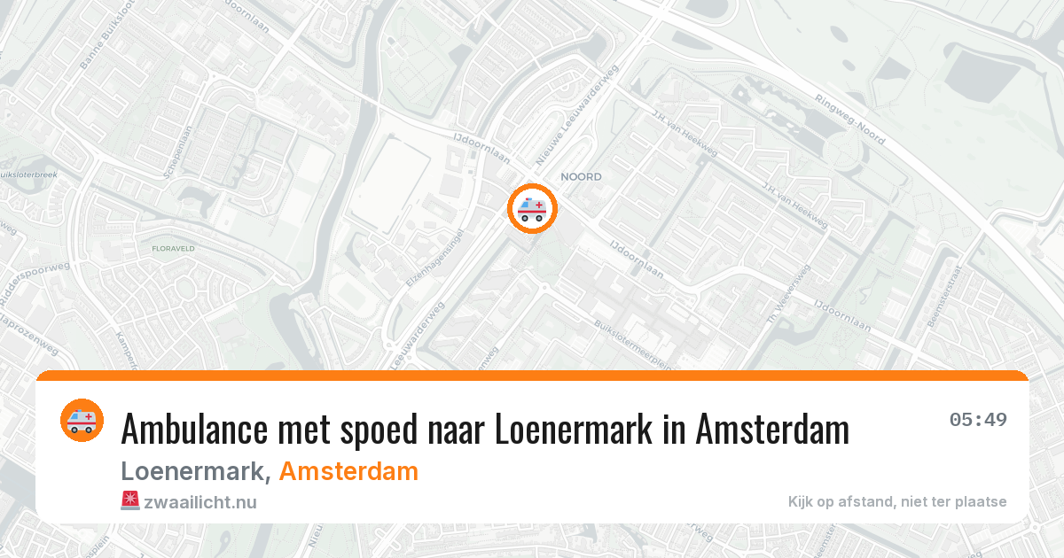 Ambulance met spoed naar Loenermark in Amsterdam — 11 jul 2026