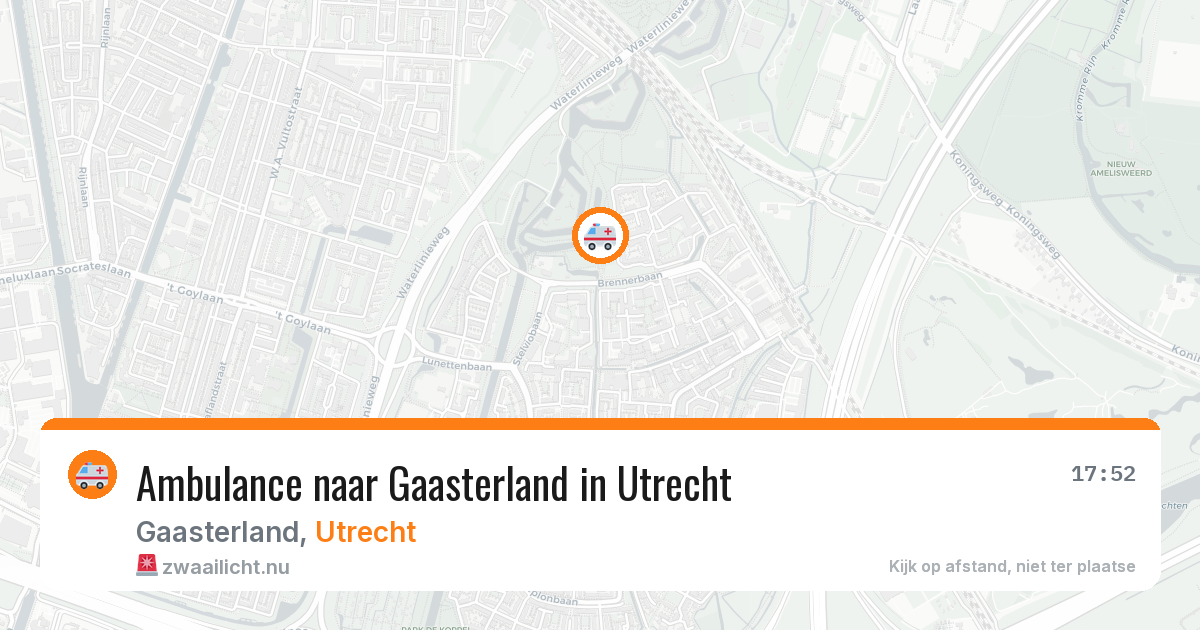 Ambulance naar Gaasterland in Utrecht — 21 jul 2026