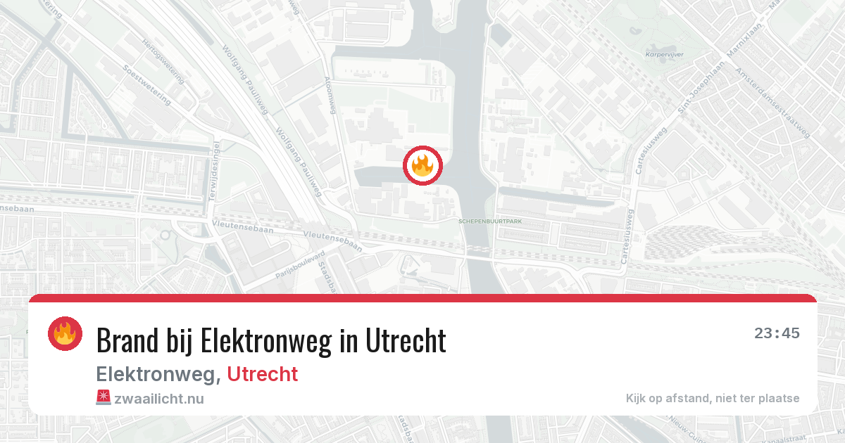 Brand bij Elektronweg in Utrecht — 17 mei 2026