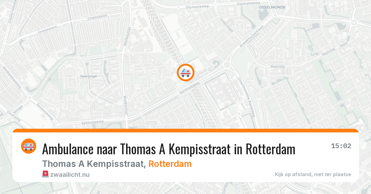 Ambulance naar Thomas A Kempisstraat in Rotterdam — 21 mrt 2026