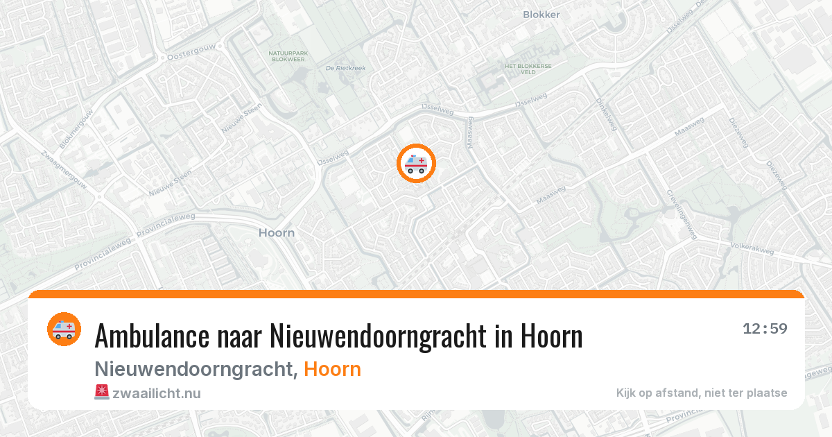 Ambulance naar Nieuwendoorngracht in Hoorn — 24 jul 2026