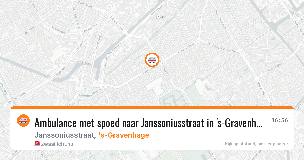Ambulance met spoed naar Janssoniusstraat in 's-Gravenhage — 4 apr 2026