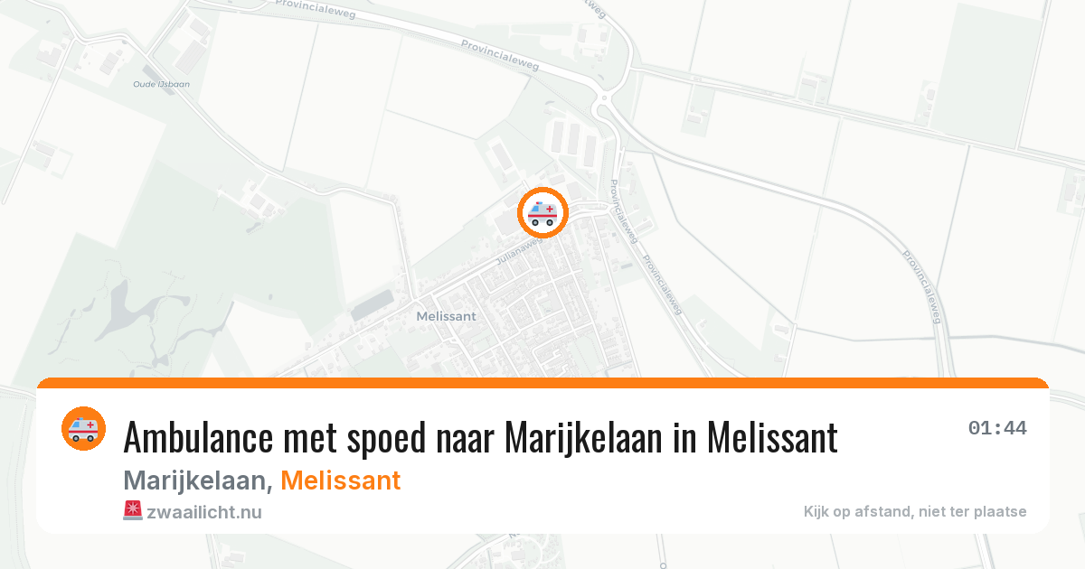 Ambulance met spoed naar Marijkelaan in Melissant — 11 jul 2026