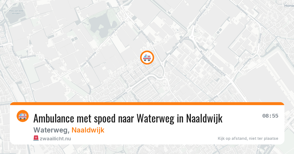 Ambulance met spoed naar Waterweg in Naaldwijk — 26 mei 2026