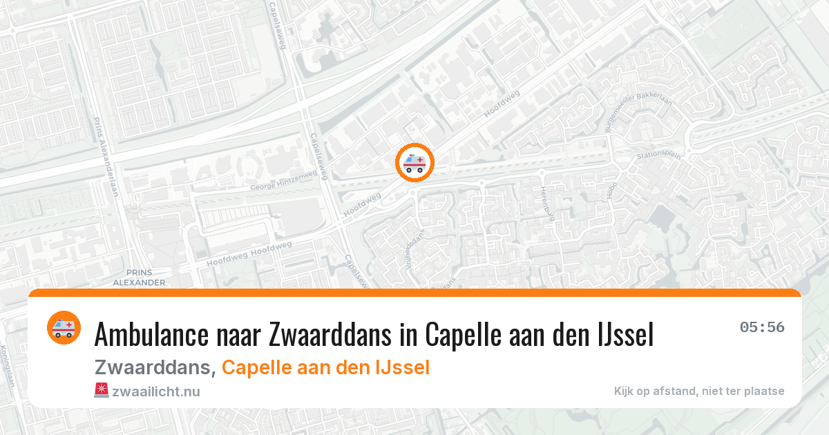 Ambulance naar Zwaarddans in Capelle aan den IJssel — 23 jul 2026