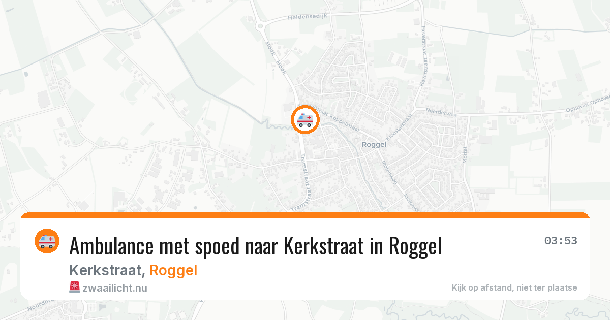 Ambulance met spoed naar Kerkstraat in Roggel — 24 jun 2026
