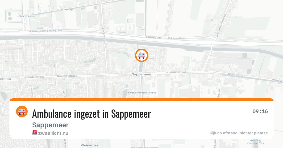 Ambulance ingezet in Sappemeer — 22 mei 2026 | 🚨 Zwaailicht.nu