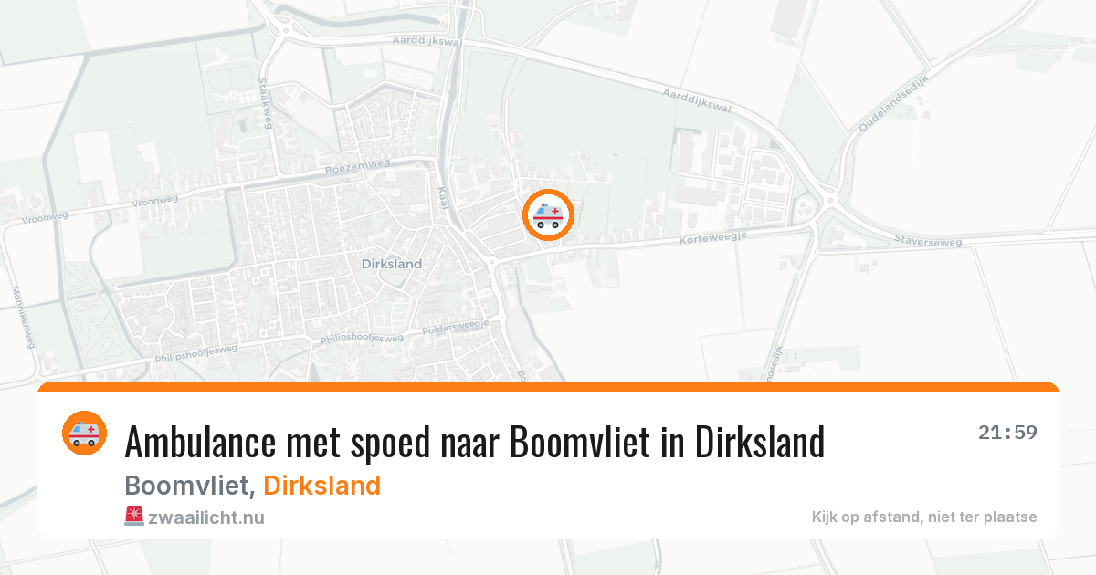 Ambulance met spoed naar Boomvliet in Dirksland — 8 apr 2026