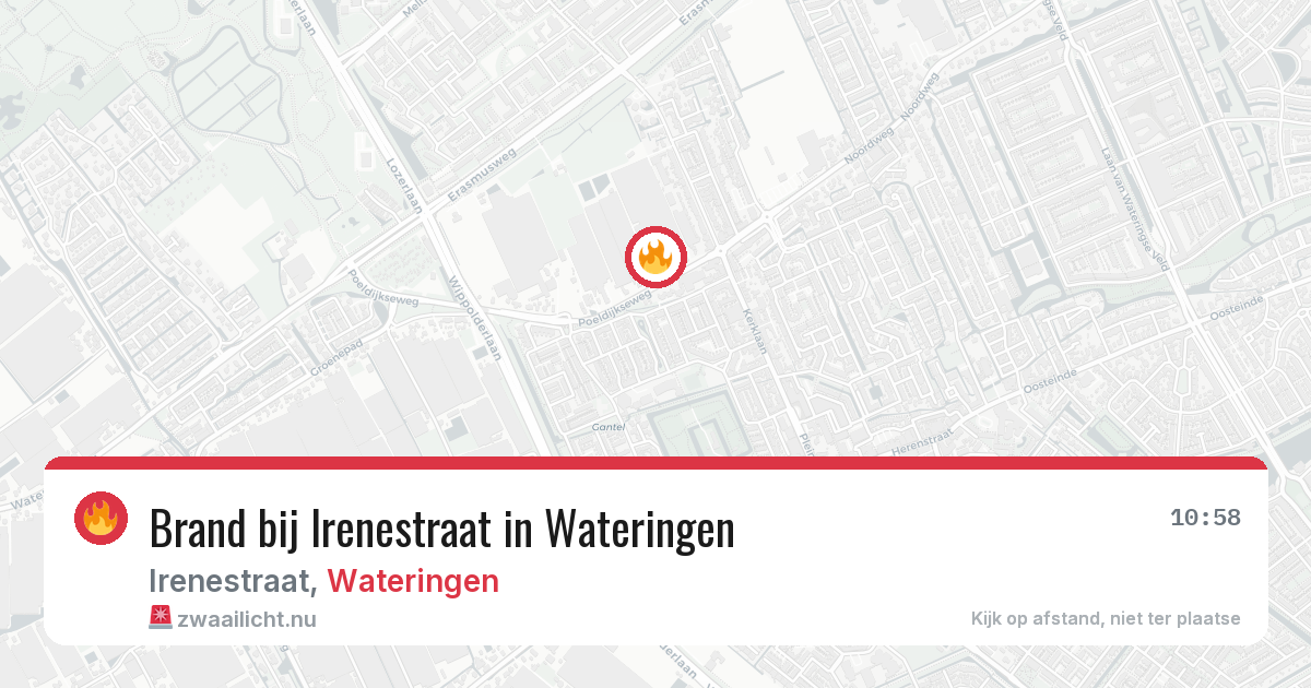 Brand bij Irenestraat in Wateringen — 8 mei 2026