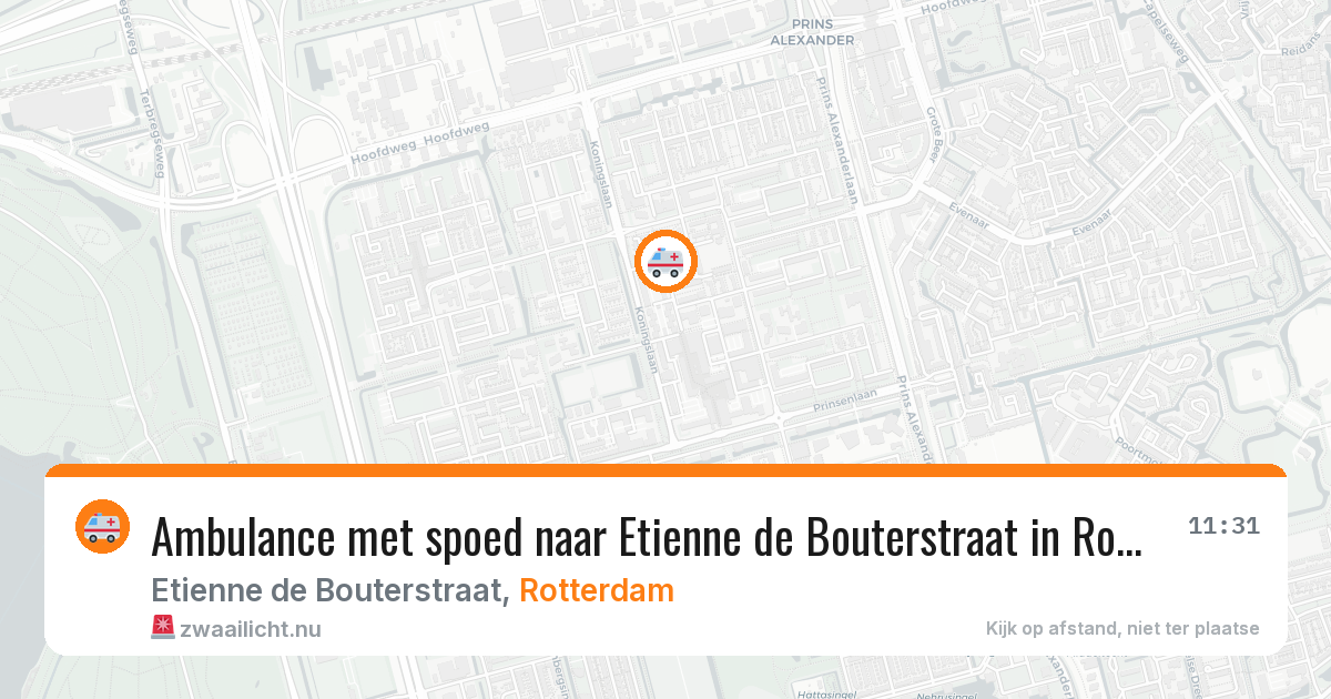 Ambulance met spoed naar Etienne de Bouterstraat in Rotterdam — 21 jul 2026