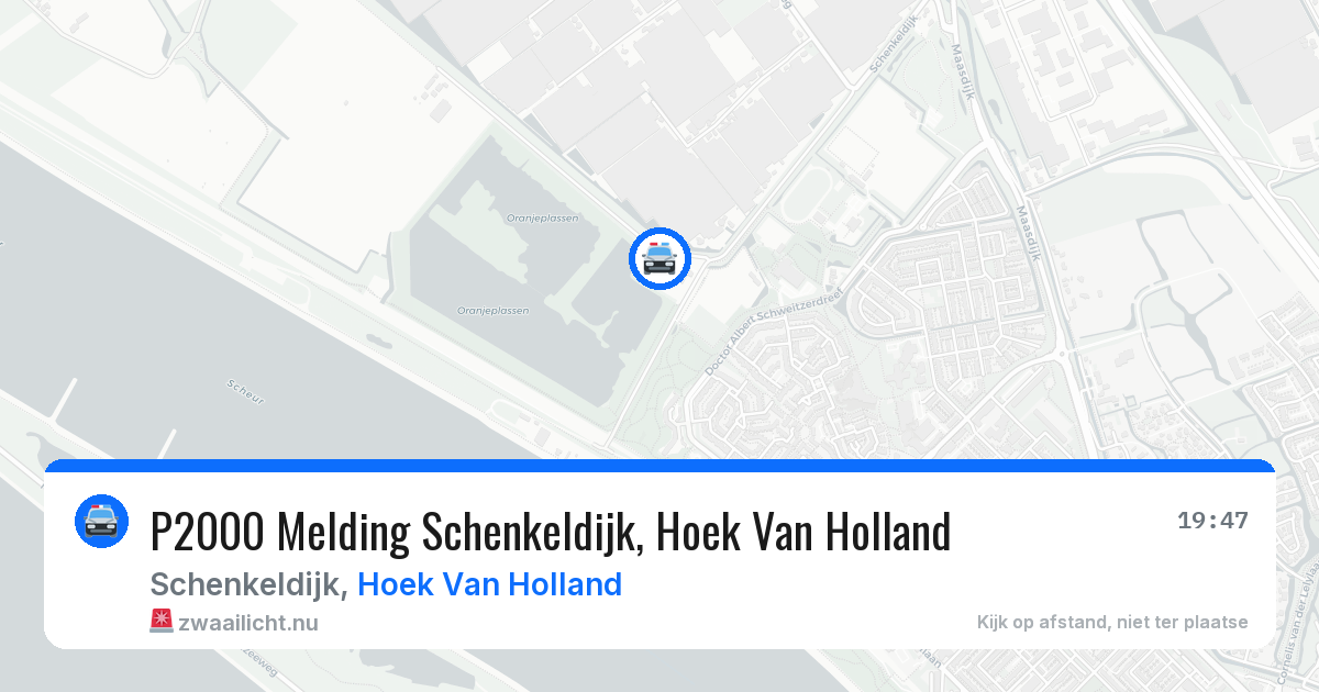 P2000 Melding Schenkeldijk, Hoek Van Holland — 12 mei 2026