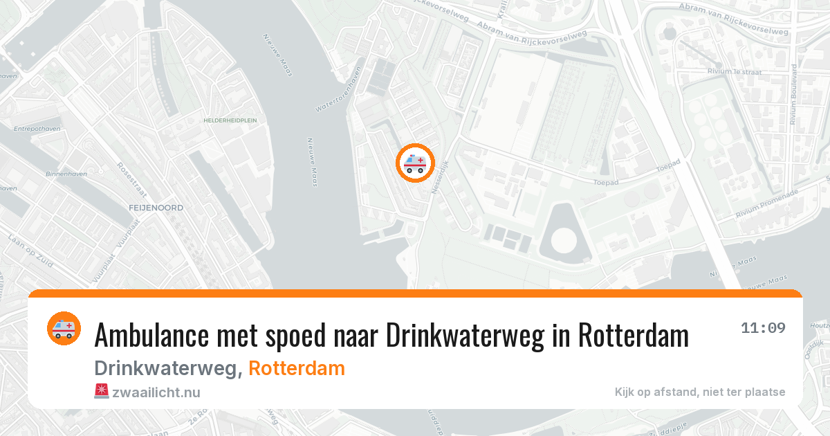 Ambulance met spoed naar Drinkwaterweg in Rotterdam — 6 jun 2026