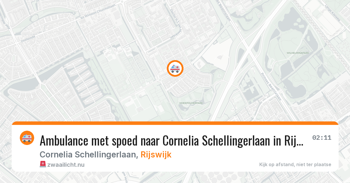 Ambulance met spoed naar Cornelia Schellingerlaan in Rijswijk — 21 mei 2026