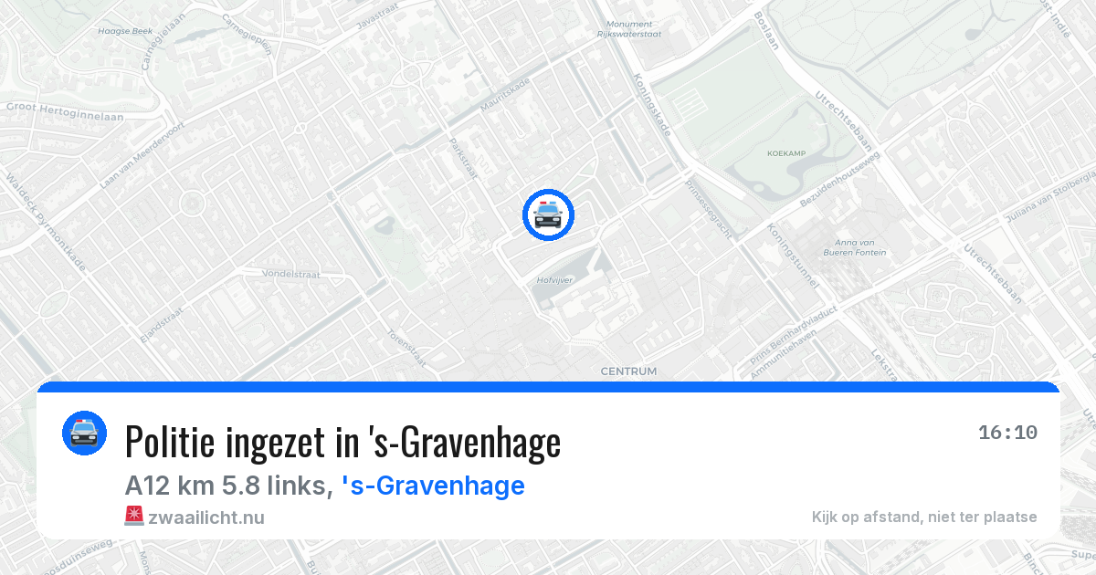 Politie ingezet in 's-Gravenhage — 16 jan 2026 | 🚨 Zwaailicht.nu