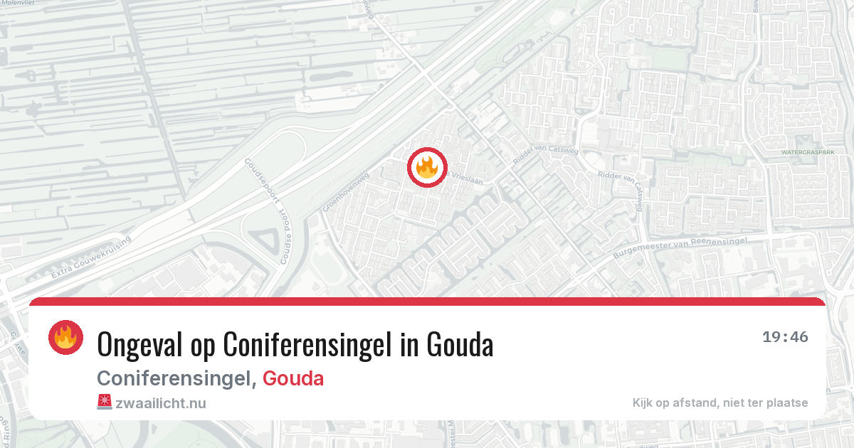Ongeval op Coniferensingel in Gouda — 18 jul 2026