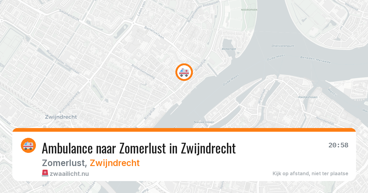 Ambulance naar Zomerlust in Zwijndrecht — 31 mei 2026