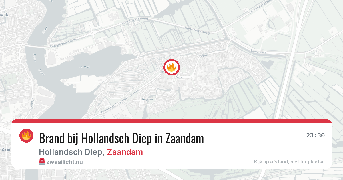 Brand bij Hollandsch Diep in Zaandam — 30 mei 2026