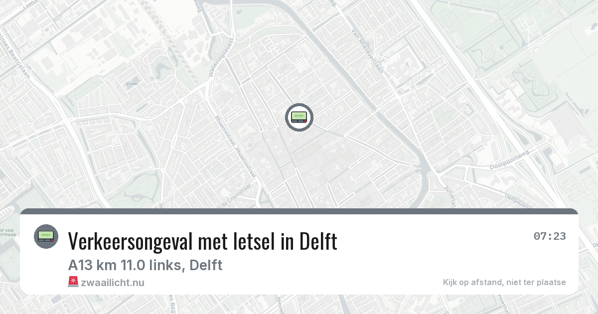Verkeersongeval met letsel in Delft — 4 mrt 2026