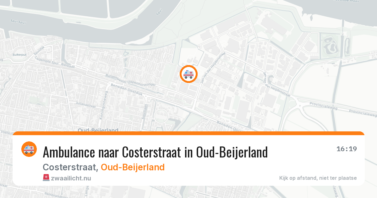Ambulance naar Costerstraat in Oud-Beijerland — 6 jun 2026