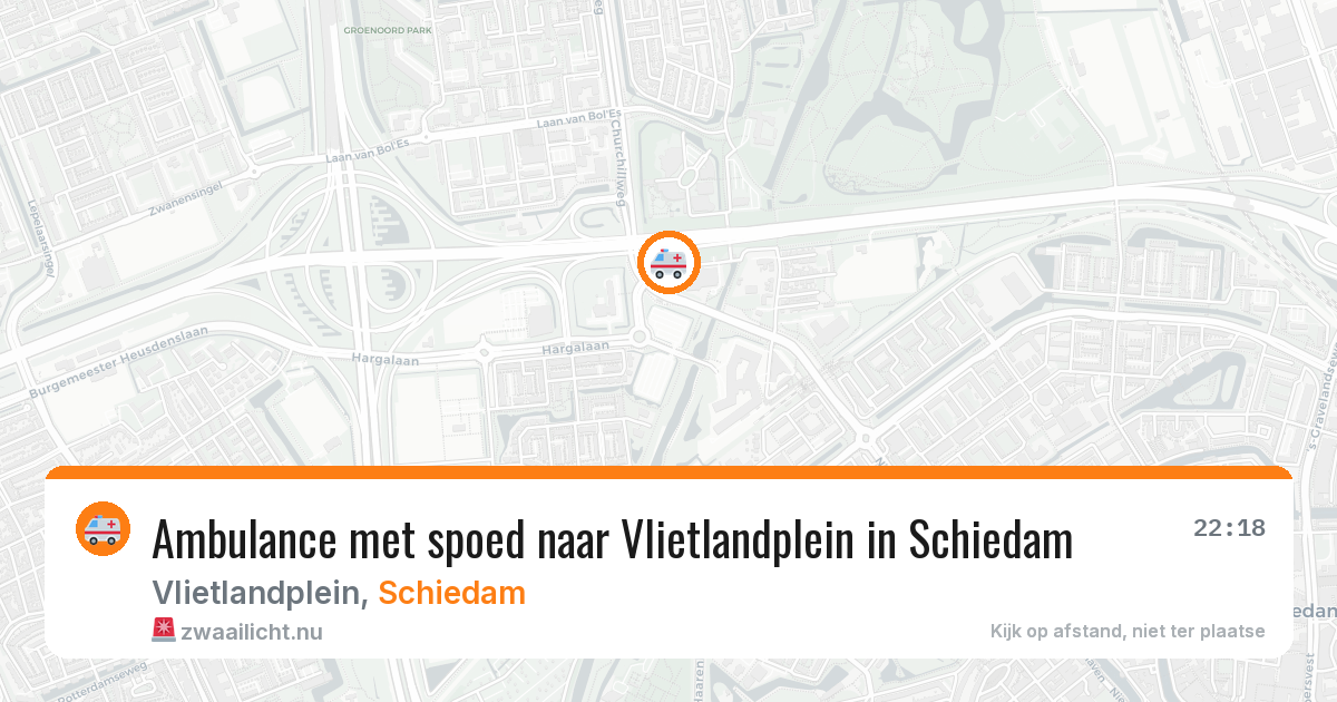 Ambulance met spoed naar Vlietlandplein in Schiedam — 19 jul 2026
