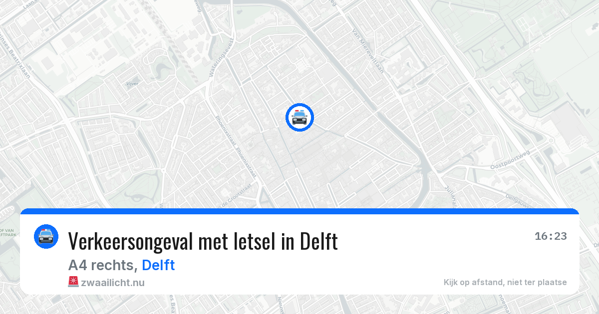 Verkeersongeval met letsel in Delft — 22 apr 2026