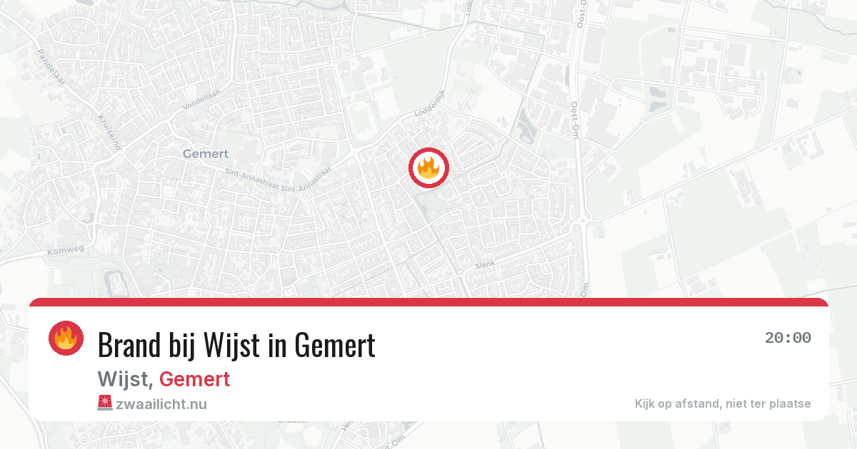 Brand bij Wijst in Gemert — 27 mei 2026
